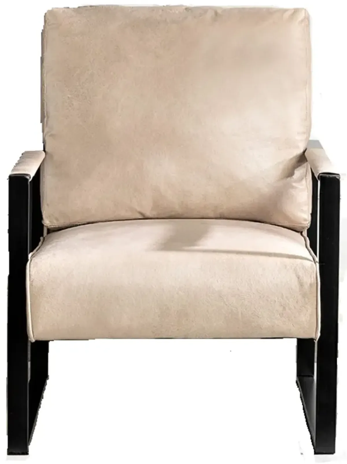 Classic Mid Century Modern Accent Chair With Durable Square Metal Frame, Armchair