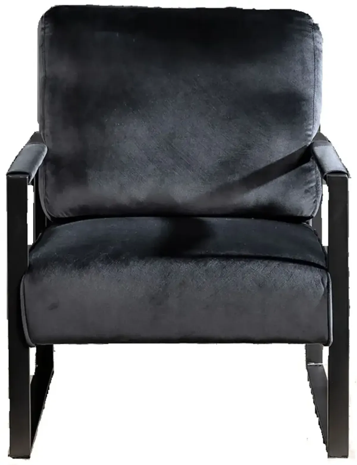 Classic Mid Century Modern Accent Chair With Durable Square Metal Frame, Armchair