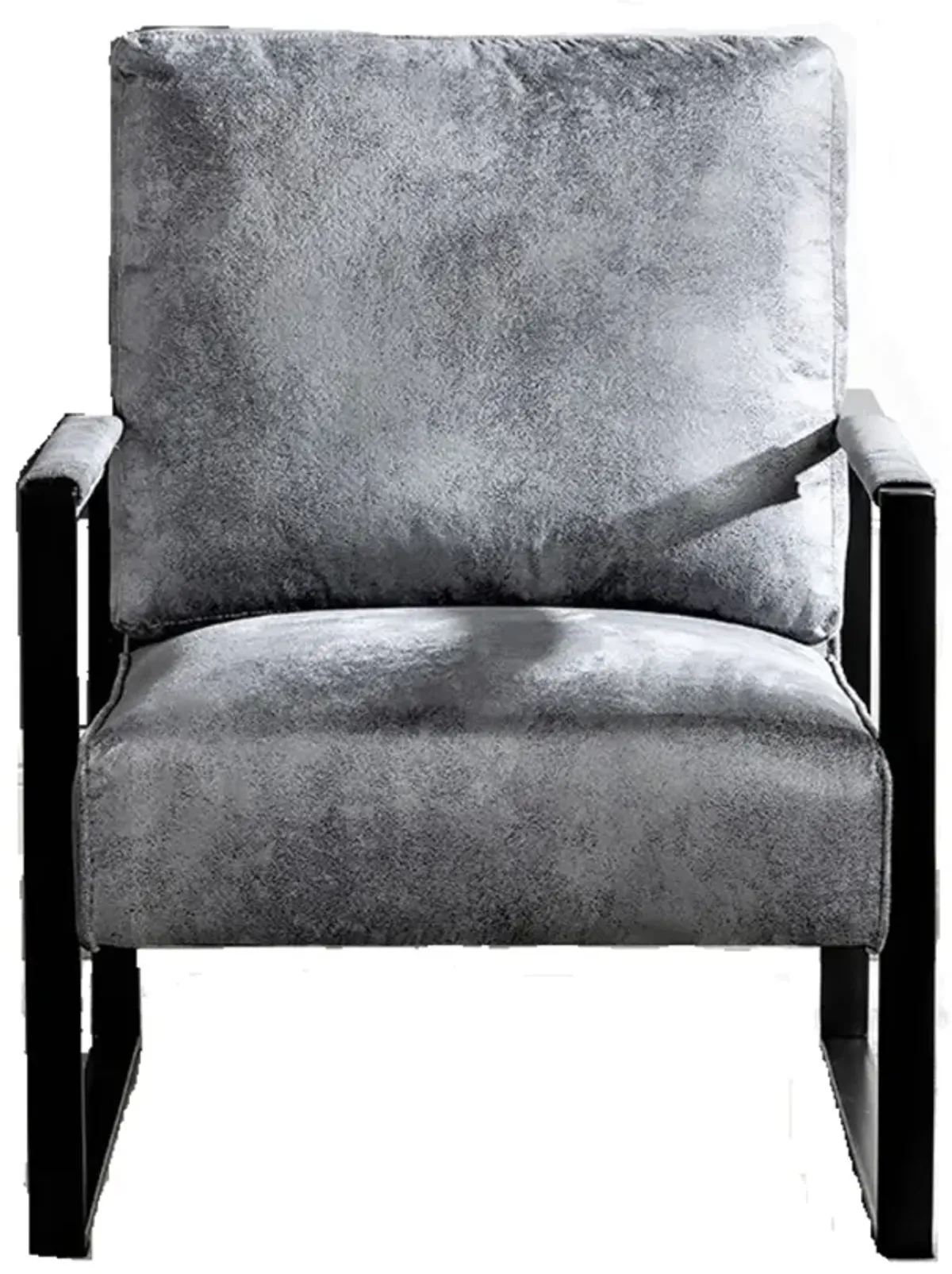 Classic Mid Century Modern Accent Chair With Durable Square Metal Frame, Armchair