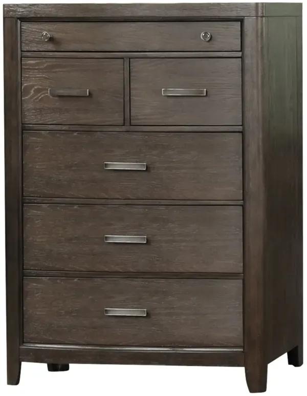 6 Drawer Dresser - Antique Brown