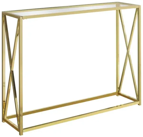 Accent Console Table For Entryway, Contemporary & Modern - Gold