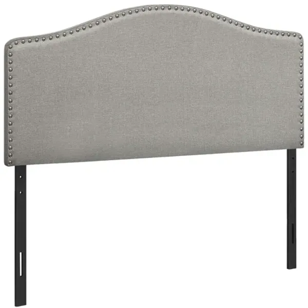Full Size, Bed Headboard Only Upholstered, Transitional - Gray