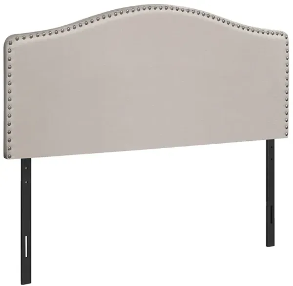 Queen Size, Bed Headboard Only, Upholstered, Transitional - Beige