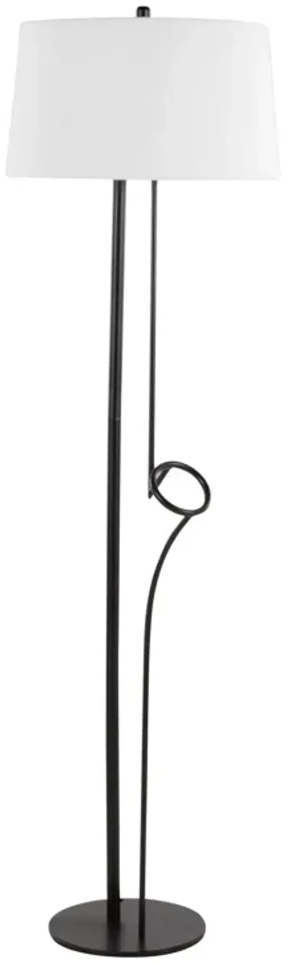 Shadow Contemporary Floor Lamp - Black / White