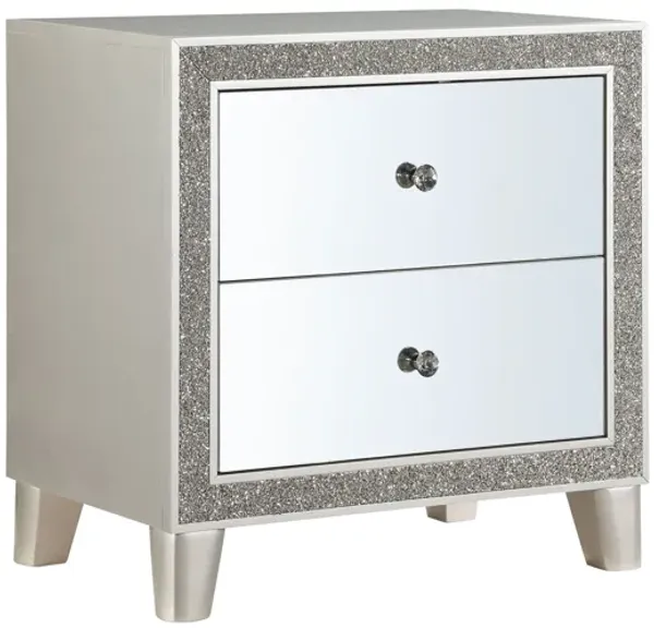 Sliverfluff - Mirrored Nightstand - Champagne