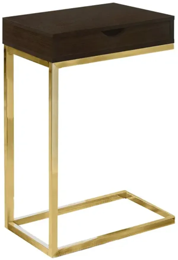 Accent Table, C - Shaped Contemporary & Modern Elegant Design