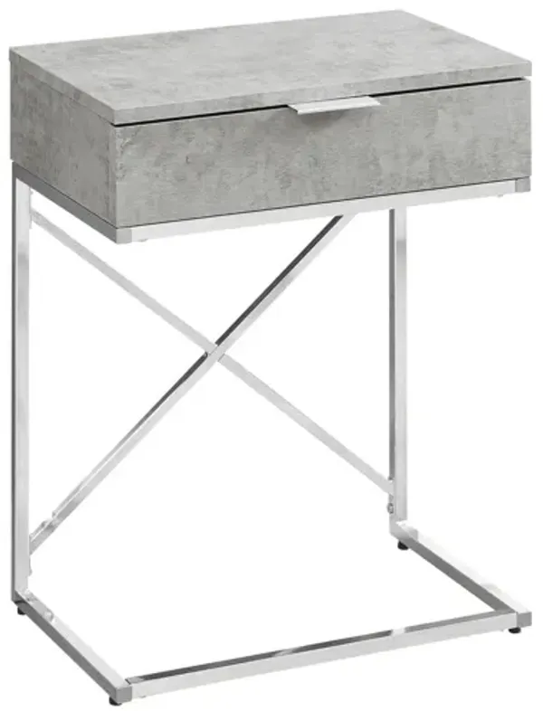 Accent Side Table, Storage Drawer, Spacious Tabletop, Contemporary & Modern