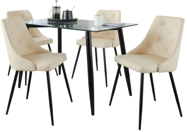 Clara Giovani - 5 Piece Contemporary Dining Set