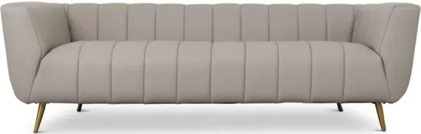 Lamattina - Genuine Italian Leather Channel Tufted Sofa