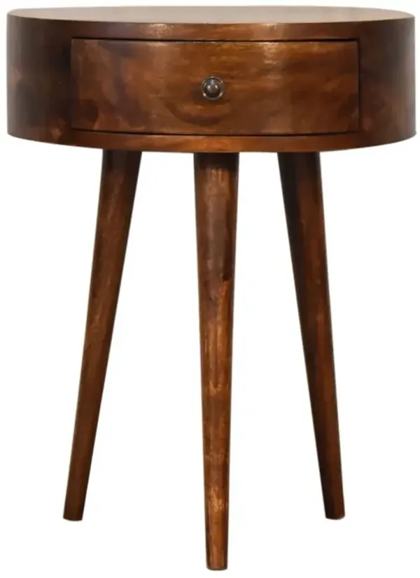 Semi Circle Nightstand - Chestnut
