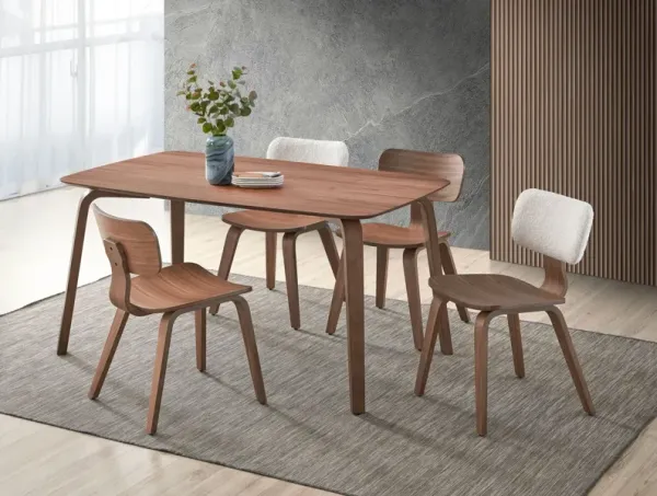 Casson - 5 Piece Dining Room Set - Walnut