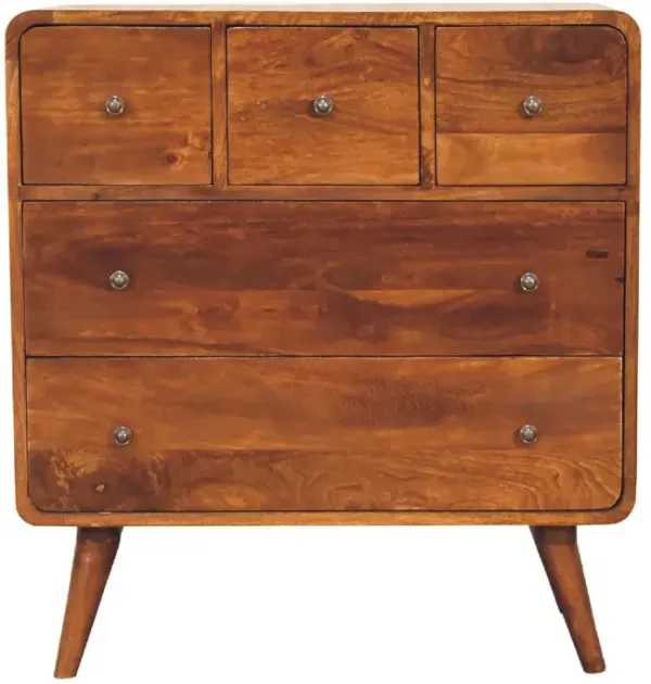 3 Over 2 Curved Chest - Brown