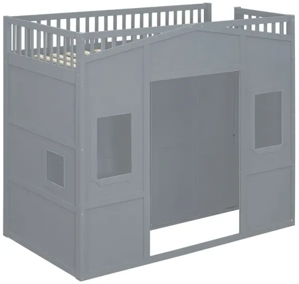 Loft Stylish Bed With Ladder And Wardrobe