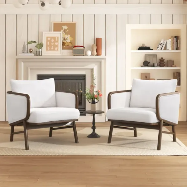 Upholstered Accent Armchair For Living Room