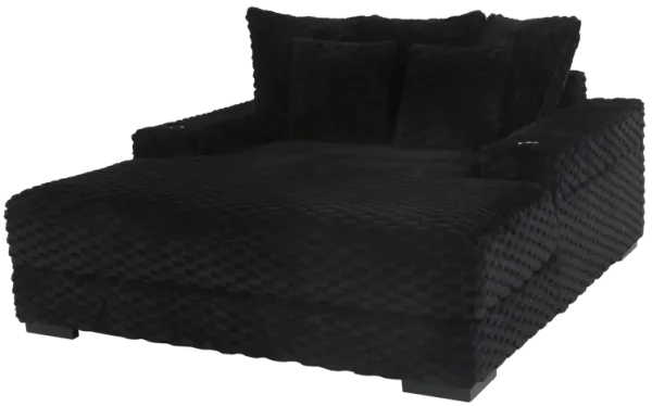 Oversized Chaise Lounge with Cup Holders & USB Charging Ports