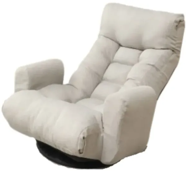 Modern With Metal Frame Swivel Game Lounge Chair With Adjustable Headrest And Waist Support, 360 Degree Rotatable Leisure Chair For Living Room - Gray