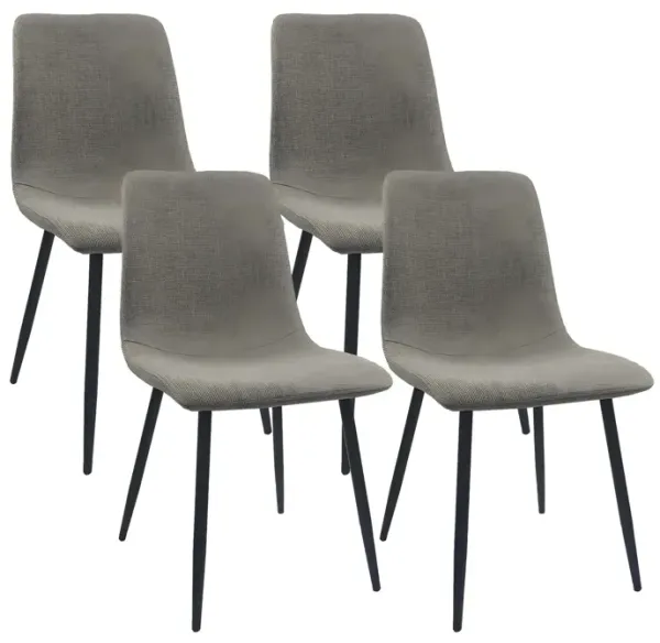 Modern Upholstered Dining Chairs With Cushion Seat And Sturdy Legs (Set of 4)