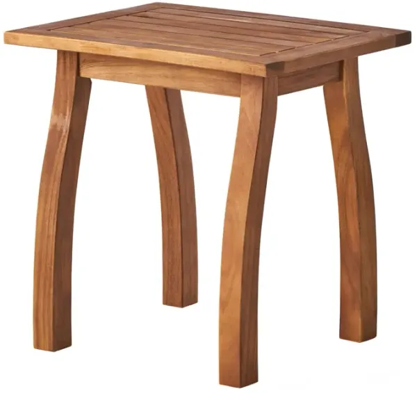 Kinesis - Outdoor Side Table With Slatted Top And Wood Frame