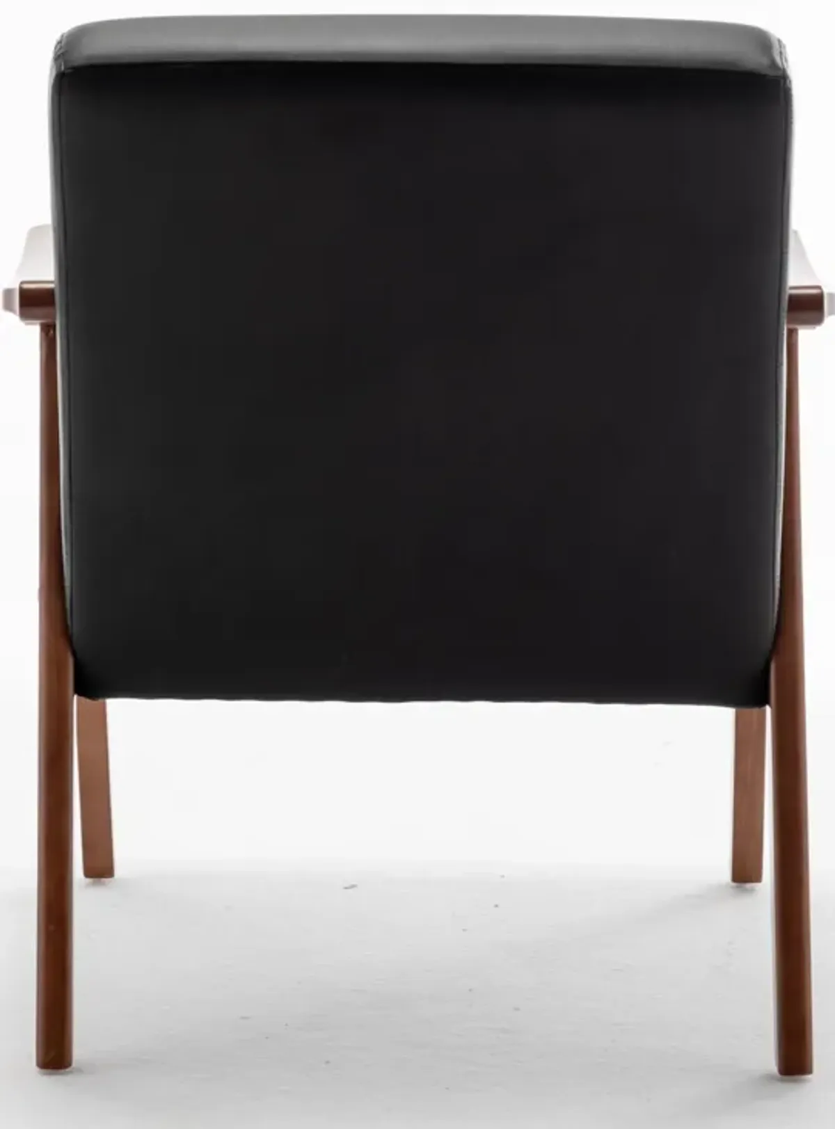 Mid Century Modern Accent Chair With Solid Wood Frame And Extra Thick Backrest