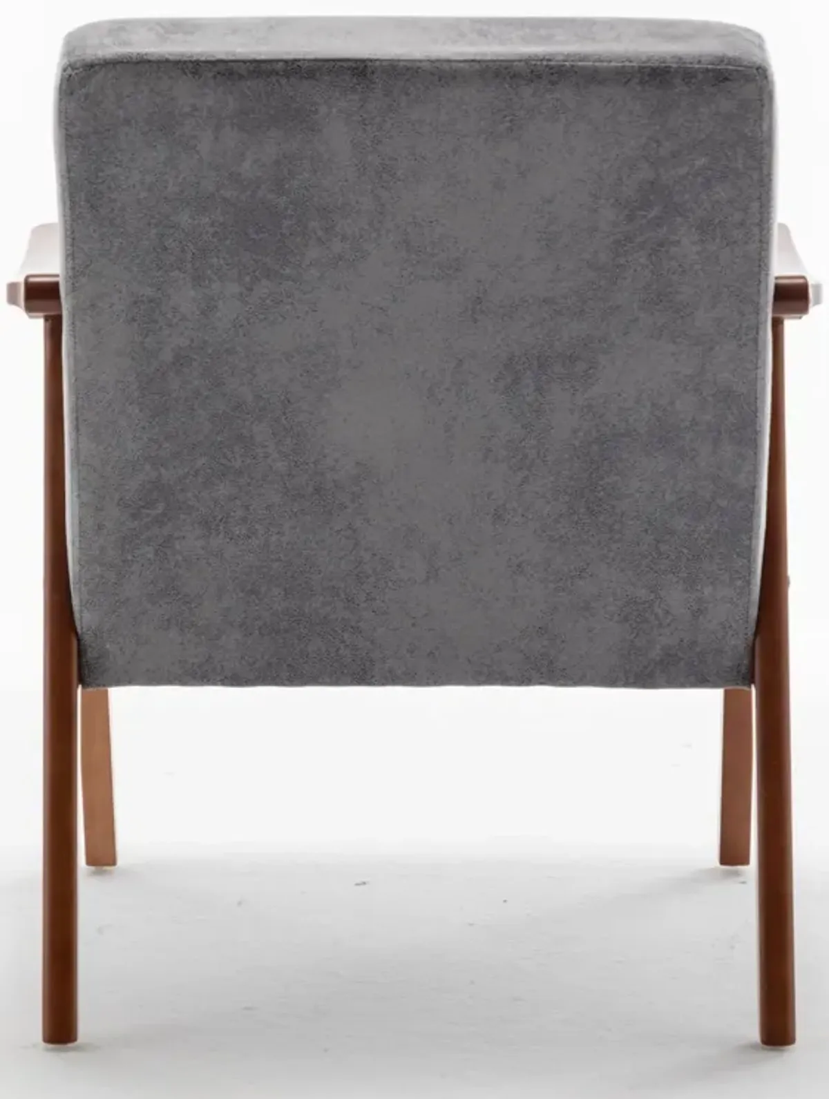 Mid Century Modern Accent Chair With Solid Wood Frame And Extra Thick Backrest