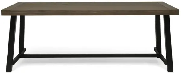Outdoor Dining Table - Gray / Rustic Metal