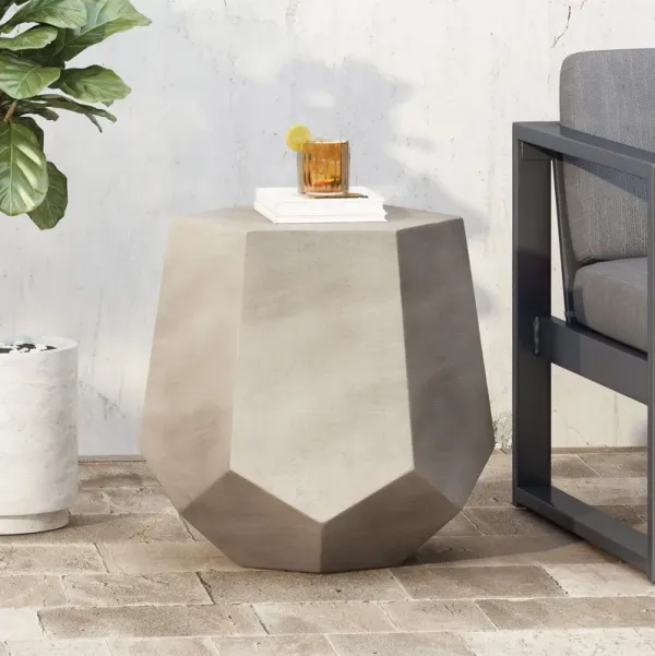 Outdoor Calgary Side Table - Light Gray