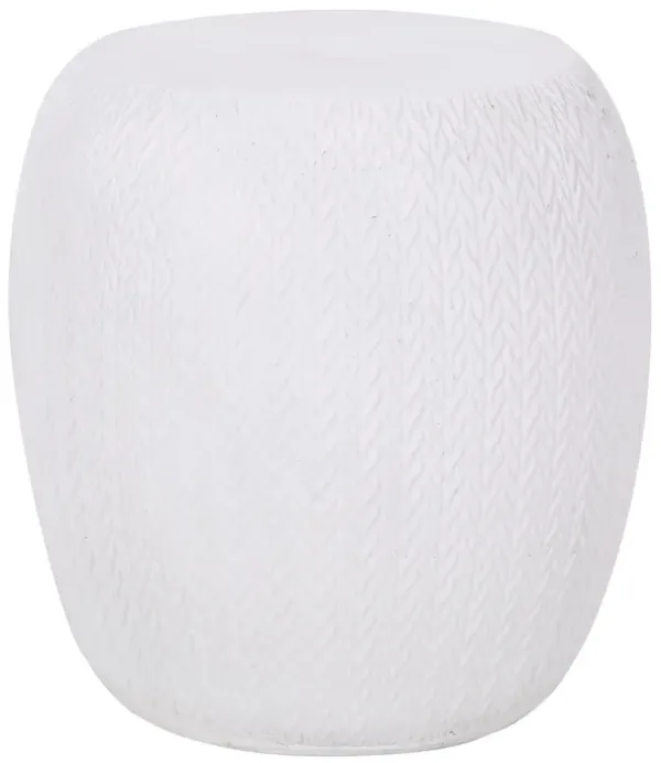 Outdoor Lightweight, Concrete Side Table - Antique White