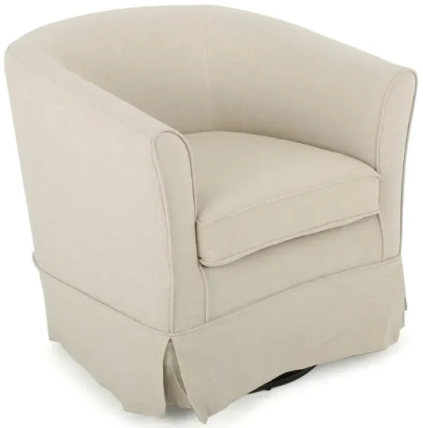 Glitter - Upholstered Swivel Chair With Loose Cover And Curved Back