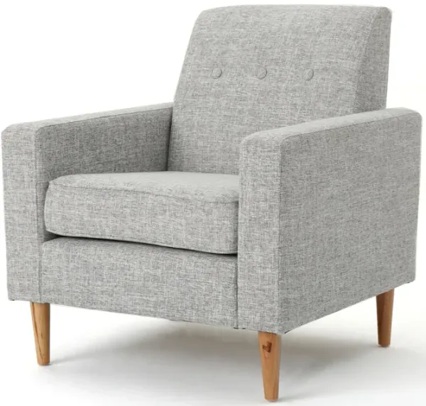 Nebulize - Upholstered Fabric Club Chair With Button Tufted And Square Off Arm And Back