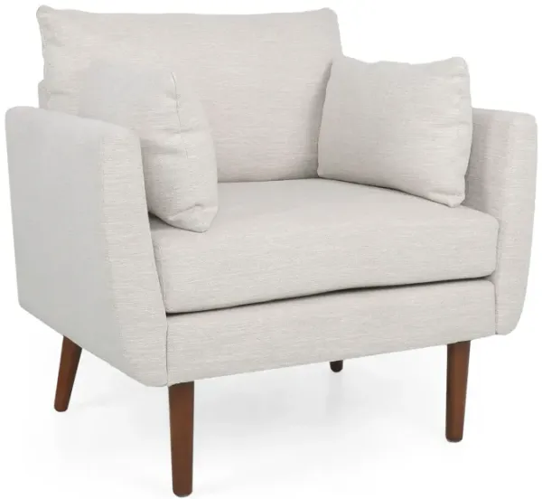 Luminate - Upholstered Fabric Club Chair With Tapered Legs And 2 Accent Pillows