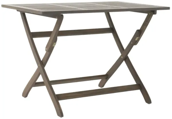 Blissique - Outdoor Foldable Wood Dining Table With Slat Design