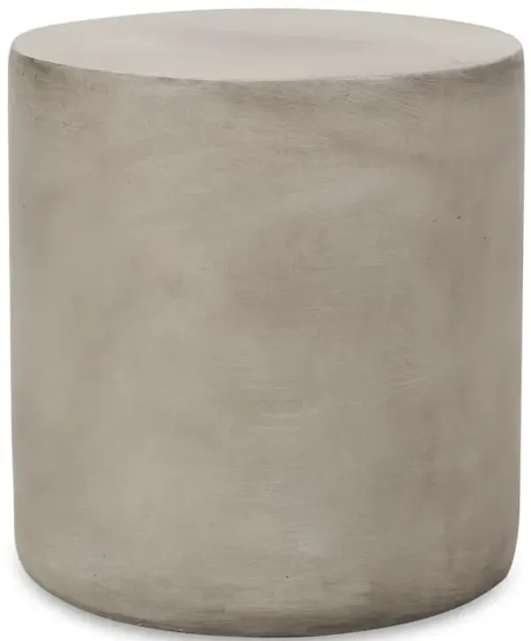 Cylindrical Design, Outdoor Lightweight Concrete Side Table