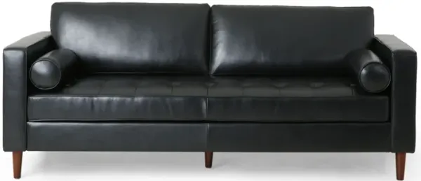 Modern Comfy 3 Seat Sofa With Wooden Legs, For Living Room And Study