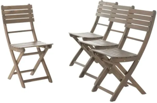 Positano - 4 Piece Foldable Chair - Gray