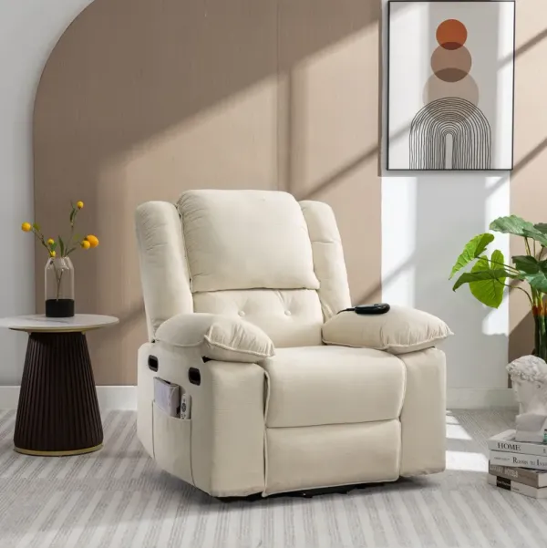 Massage Recliner Power Lift Chair With Adjustable Massage And Heating Function