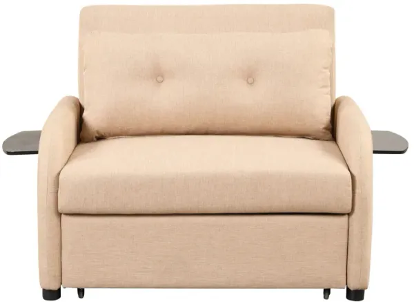 Versatile Pull Out Sofa Sleeper 3 In 1 With Wing Table & USB Charge, Compact Design