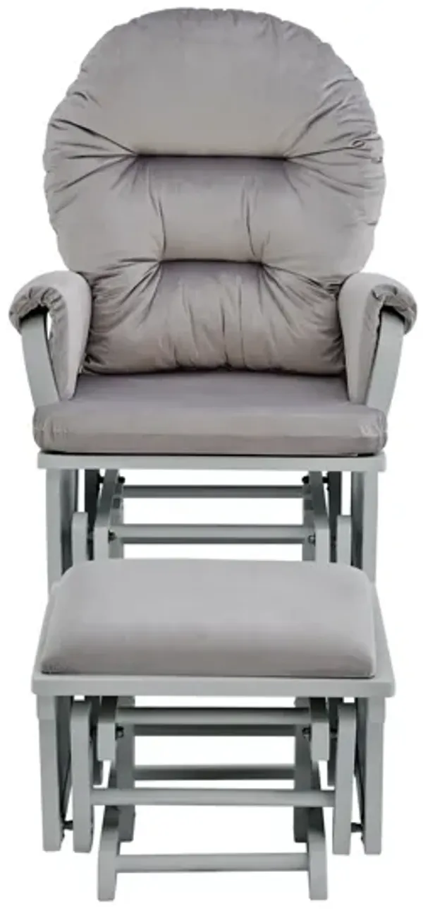 Madison - Glider And Ottoman - Gray