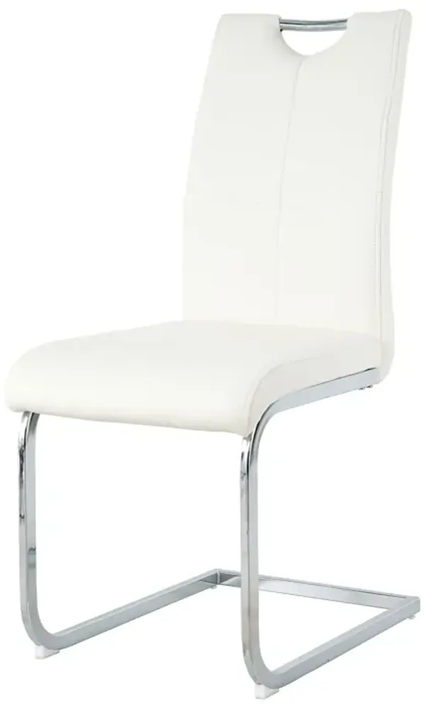 Modern Dining Chairs With Padded Seat And Metal Legs