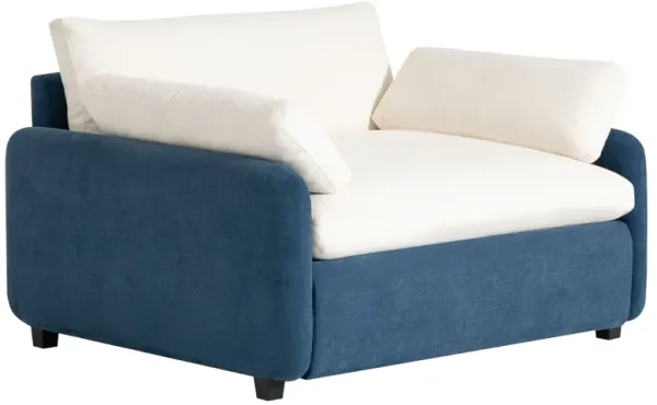 Oversized Single Sofa Chair Wide And Deep Seat, Modern Upholstered Comfy Blocking Couch Lounge With Pillows