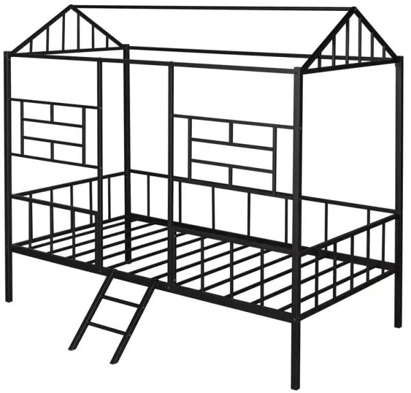 House Bed Frame With Slatted Support, No Box Spring Needed