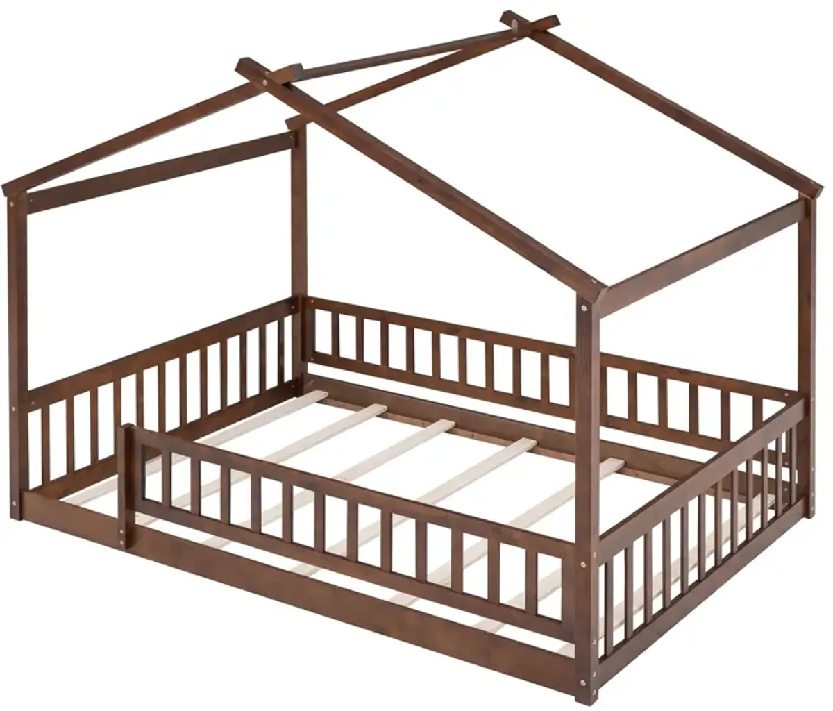 Bed House Bed Frame With Fence