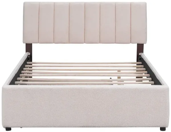 Upholstered Platform Bed With Trundle