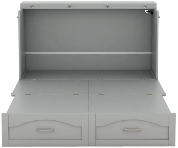 Murphy Wall Bed With Drawer And A Set Of Sockets & USB Ports, Pulley Structure Design