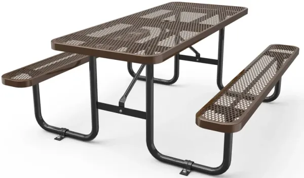 Expanded Rectangular Picnic Metal Table