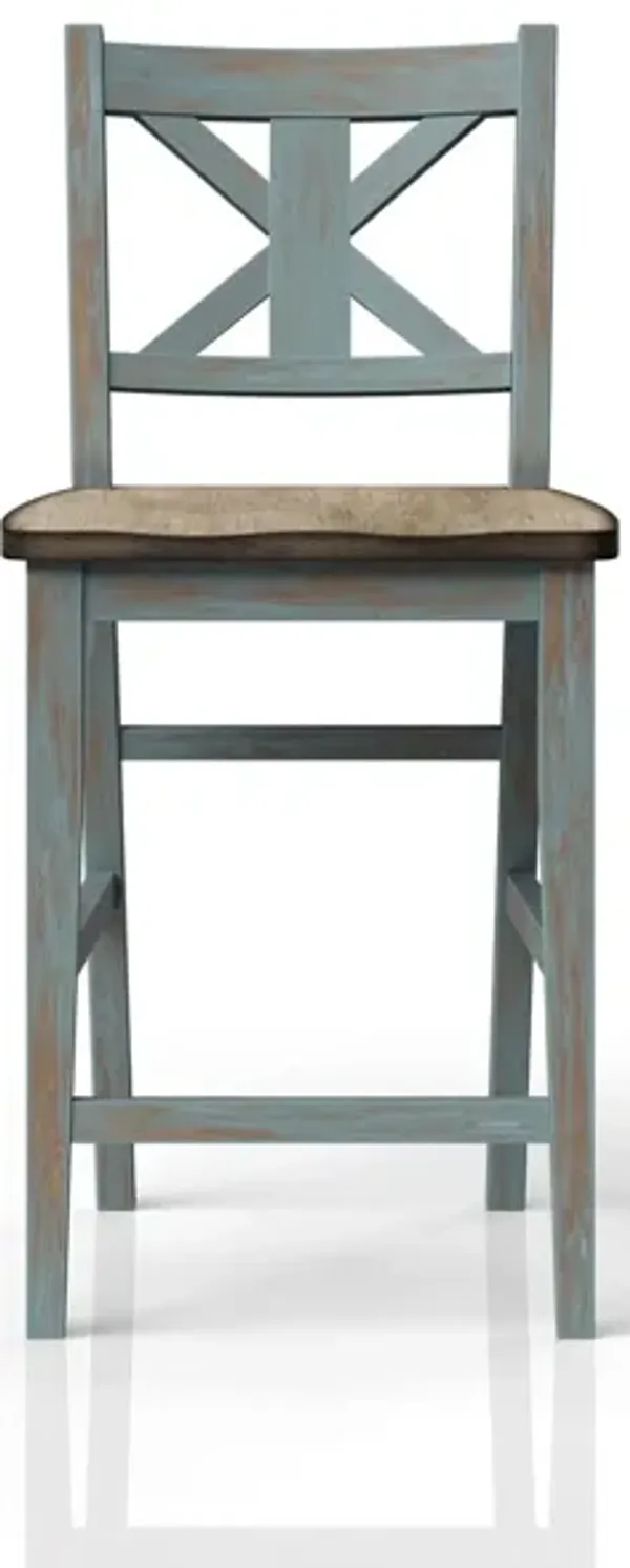 Counter Stool - Aqua Blue