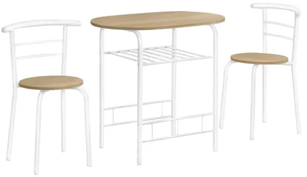 3 Pieces Dining Table Set, Small, Contemporary & Modern