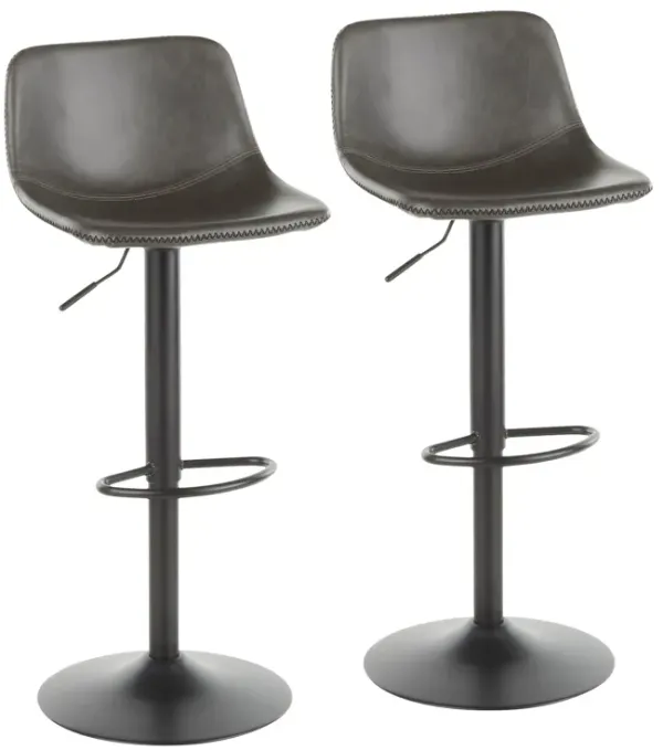 Duke - Industrial Adjustable Barstool (Set of 2)