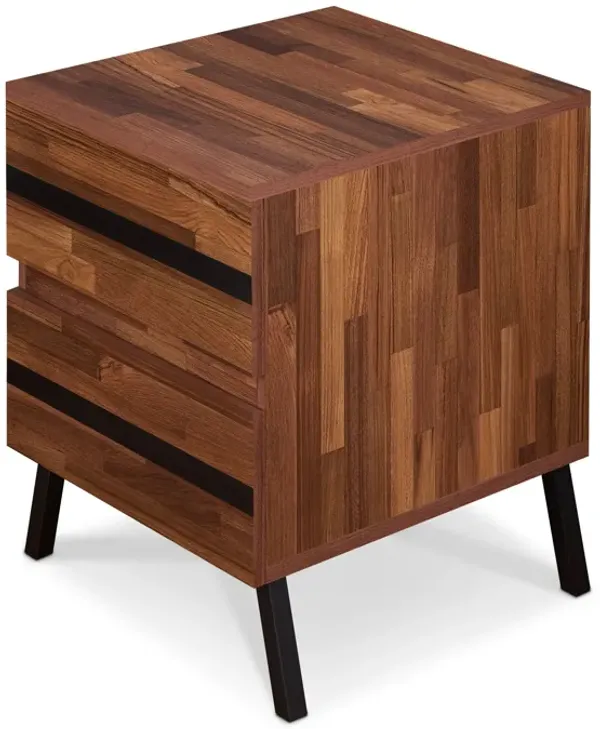 Karine - Accent Table - Black / Walnut