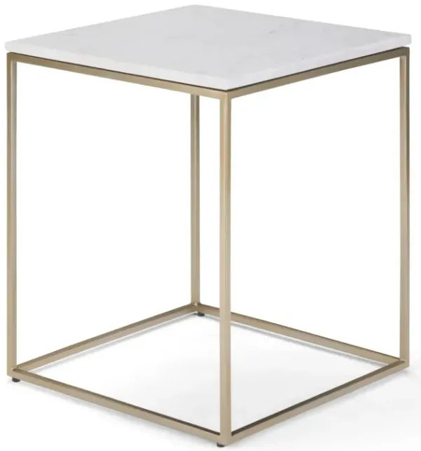 Kline - Accent Table - White / Gold