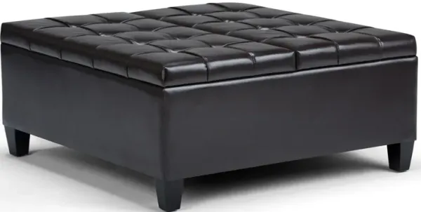 Harrison - Coffee Table Storage Ottoman - Tanners Brown